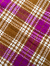 Load image into Gallery viewer, Thick Magenta & Rust SINGLE New Zealand Wool Blanket