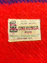 Load image into Gallery viewer, ROYAL STEWART Tartan with Onehunga Rainbow Tiki TRAVEL RUG New Zealand Wool