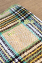 Load image into Gallery viewer, Stunning Olives & Golds KNEE/COT NZ Wool Blanket with Embroidered Hearts