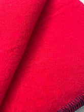 Load image into Gallery viewer, Solid Bold Red KING SINGLE Pure New Zealand Wool Blanket.