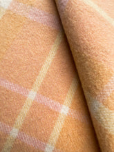Load image into Gallery viewer, Beautiful Peach and Lemon SMALL SINGLE Pure Wool Blanket.