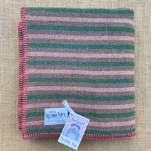 Load image into Gallery viewer, Pretty Stripe Grey & Blush KNEE RUG/THROW New Zealand Wool Blanket