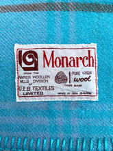 Load image into Gallery viewer, Gorgeous Turquoise, Blues and Brown SINGLE New Zealand Wool Blanket