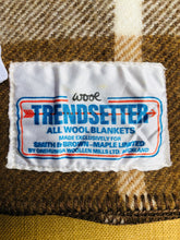 Load image into Gallery viewer, Lovely Thick New Zealand Wool SINGLE Blanket, Smith & Brown Onehunga - Fresh Retro Love NZ Wool Blankets