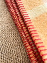Load image into Gallery viewer, Beautiful Peach and Lemon SMALL SINGLE Pure Wool Blanket.