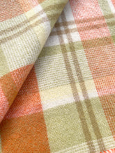 Load image into Gallery viewer, Soft Citrus Check SINGLE New Zealand Wool Blanket
