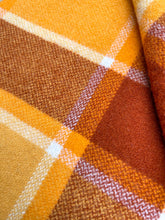 Load image into Gallery viewer, Bright Retro 70's Orange and Brick SINGLE New Zealand Wool Blanket