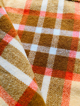 Load image into Gallery viewer, Retro Gold, Olive and Orange Extra Long SINGLE 100% NZ Wool Blanket - Fresh Retro Love NZ Wool Blankets