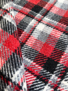 Red, Black & Grey SINGLE/TRAVEL RUG New Zealand Wool