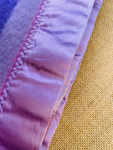 Load image into Gallery viewer, Gorgeous Purple Stripe COT/KNEE Rug Pure NZ Wool Blanket