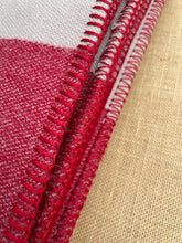 Load image into Gallery viewer, **BARGAIN** Flawed Red Check Onehunga KING SINGLE NZ Wool Blanket.