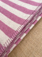 Load image into Gallery viewer, Stunning RARE Candy Stripe SINGLE New Zealand Wool Blanket
