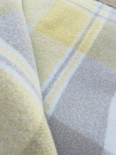 Load image into Gallery viewer, Taupe & Lemon Wanganui Woollen Mills SINGLE New Zealand Wool Blanket