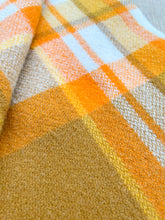 Load image into Gallery viewer, Cheerful Orange & Olive SINGLE New Zealand Wool Blanket