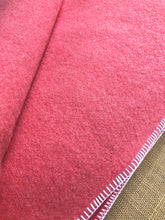 Load image into Gallery viewer, Warm Pink Thick DOUBLE Wool Blanket - Robinwul - Fresh Retro Love NZ Wool Blankets
