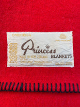 Load image into Gallery viewer, Solid Bold Red KING SINGLE Pure New Zealand Wool Blanket.