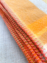 Load image into Gallery viewer, Cheerful Orange & Olive SINGLE New Zealand Wool Blanket