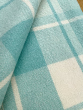 Load image into Gallery viewer, Pretty Mint and Cream SINGLE Robinwul New Zealand Wool Blanket
