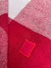 Load image into Gallery viewer, **BARGAIN** Flawed Red Check Onehunga KING SINGLE NZ Wool Blanket.