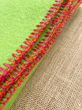 Load image into Gallery viewer, Bold Lime KNEE/COT New Zealand Wool Blanket