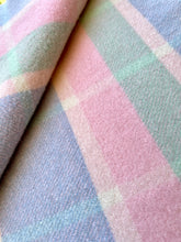 Load image into Gallery viewer, Soft Pastel Mint, Blue and Pink KING SINGLE Pure NZ Wool Blanket