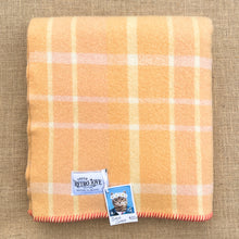 Load image into Gallery viewer, Beautiful Peach and Lemon SMALL SINGLE Pure Wool Blanket.