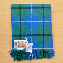 Load image into Gallery viewer, ANCIENT GREEN DOUGLAS Clan Tartan Monty TRAVEL RUG Collectible New Zealand Wool