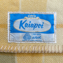 Load image into Gallery viewer, Butter Yellow & Olive DOUBLE/QUEEN New Zealand Wool Blanket