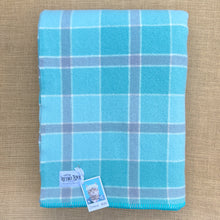 Load image into Gallery viewer, Pretty Mint & Teal SINGLE New Zealand Wool Blanket