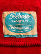 Load image into Gallery viewer, Thick Intense Red DOUBLE/QUEEN Wanganui Woollen Mills NZ Wool Blanket