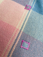 Load image into Gallery viewer, Pretty Pink and Blue Pastel SINGLE Pure Wool Blanket. Napier Woollen Mills