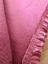 Load image into Gallery viewer, Beautiful Mauve Pink KING SINGLE Australian Wool Blanket - Fresh Retro Love NZ Wool Blankets