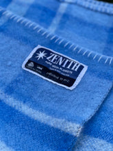 Load image into Gallery viewer, Super Soft & Thick KING SINGLE in Blue Check New Zealand Wool Blanket