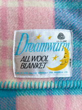 Load image into Gallery viewer, Fresh & Bright Pink & Turquoise SINGLE New Zealand Wool Blanket