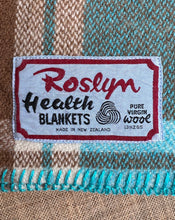 Load image into Gallery viewer, Turquoise Favourite DOUBLE New Zealand Wool Blanket