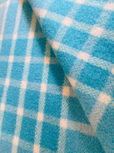 Load image into Gallery viewer, Happy Turquoise, soft and cosy SINGLE Pure Wool Blanket. Wanganui Woollen Mills