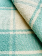 Load image into Gallery viewer, Soft Lily Pad Mint SINGLE Pure New Zealand Wool Blanket.