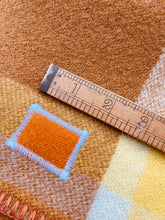Load image into Gallery viewer, Retro Mustard Check THROW New Zealand Wool Blanket