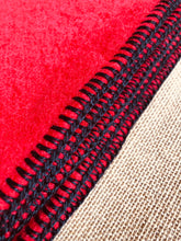 Load image into Gallery viewer, Primary Red THROW Wool Blanket perfect for Pram/Knee Rug - Fresh Retro Love NZ Wool Blankets