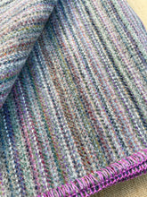 Load image into Gallery viewer, Fuchsia/Grey Multicolour Yarn SINGLE Campfire New Zealand Wool Blanket