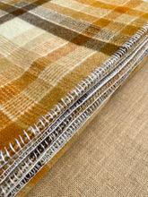 Load image into Gallery viewer, Poppa Styles DOUBLE Wool Blanket in Mid-century Warm Brown Check