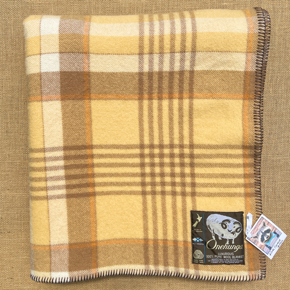 Thick Warm Browns KING SINGLE Wool Blanket Onehunga Woollen Mills