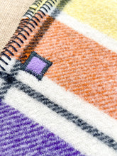 Load image into Gallery viewer, Picasso Stripe Retro SINGLE New Zealand Wool Blanket