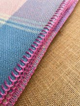Load image into Gallery viewer, Pretty Pink and Blue Pastel SINGLE Pure Wool Blanket. Napier Woollen Mills