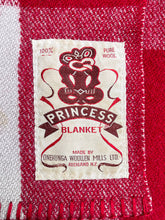 Load image into Gallery viewer, **BARGAIN** Flawed Red Check Onehunga KING SINGLE NZ Wool Blanket.