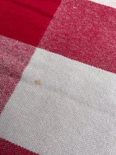 Load image into Gallery viewer, **BARGAIN** Flawed Red Check Onehunga KING SINGLE NZ Wool Blanket.