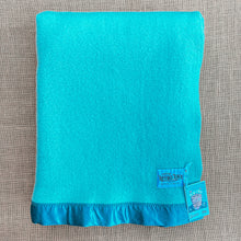 Load image into Gallery viewer, Soft and fluffy Aqua SINGLE New Zealand Wool Blanket