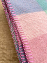 Load image into Gallery viewer, Pretty Pastel Check SINGLE Roslyn Woollen Mills Wool Blanket