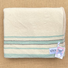 Load image into Gallery viewer, Vintage Cream KING SINGLE Pure Wool Blanket