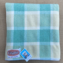 Load image into Gallery viewer, Pretty Mint and Lemon SINGLE Calypso New Zealand Wool Blanket.